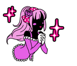 The pink cute girl(Japanese sticker) sticker #8333480