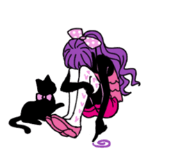 The pink cute girl(Japanese sticker) sticker #8333481