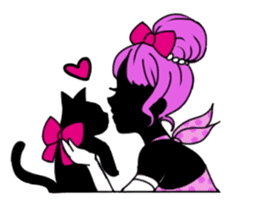 The pink cute girl(Japanese sticker) sticker #8333482