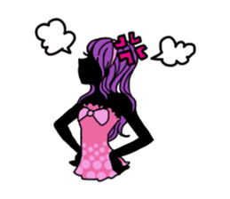 The pink cute girl(Japanese sticker) sticker #8333483