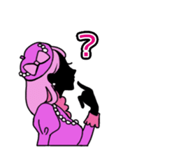 The pink cute girl(Japanese sticker) sticker #8333485