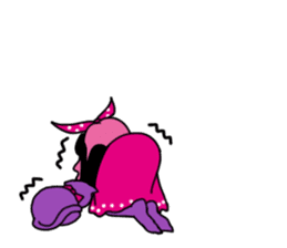 The pink cute girl(Japanese sticker) sticker #8333486