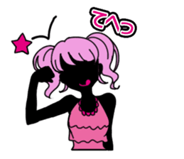 The pink cute girl(Japanese sticker) sticker #8333487