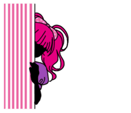 The pink cute girl(Japanese sticker) sticker #8333488