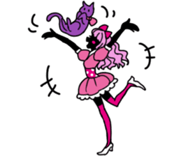 The pink cute girl(Japanese sticker) sticker #8333490