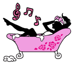 The pink cute girl(Japanese sticker) sticker #8333492