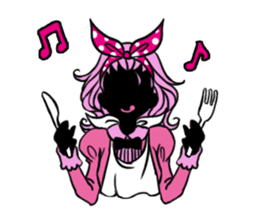 The pink cute girl(Japanese sticker) sticker #8333493