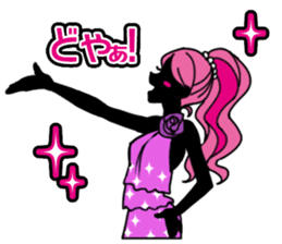 The pink cute girl(Japanese sticker) sticker #8333496