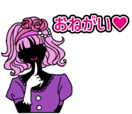 The pink cute girl(Japanese sticker) sticker #8333497