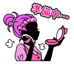 The pink cute girl(Japanese sticker) sticker #8333500