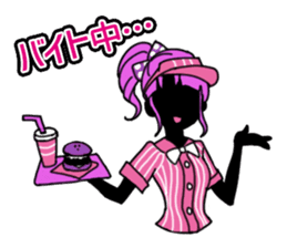 The pink cute girl(Japanese sticker) sticker #8333505