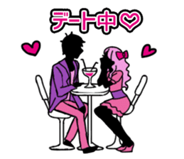 The pink cute girl(Japanese sticker) sticker #8333506