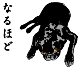black pug stickers 2 sticker #8333552