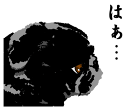 black pug stickers 2 sticker #8333557