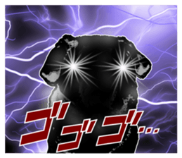 black pug stickers 2 sticker #8333565