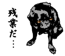 black pug stickers 2 sticker #8333569