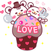 LOVE LOVE! I like you4 -Chocolate bear- sticker #8333927