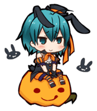 Charming boys autumn and Halloween sticker #8334279