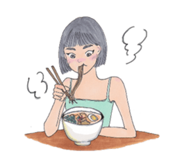 Overwhelmed girls sticker #8335906