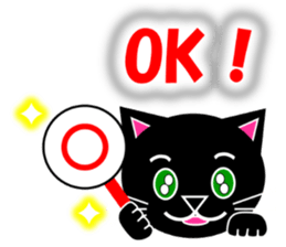 Kuro (black cat) "The cats 3" sticker #8335992