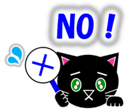 Kuro (black cat) "The cats 3" sticker #8335993