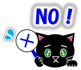 Kuro (black cat) "The cats 3" sticker #8335993