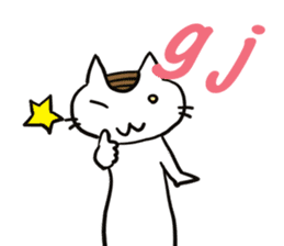 Cat with two sides sticker #8336192