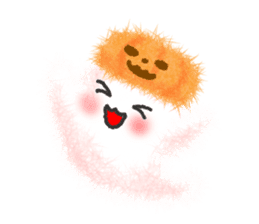 Fluffy balls (4) Halloween sticker #8337354