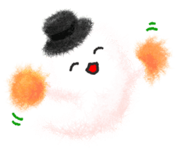 Fluffy balls (4) Halloween sticker #8337356
