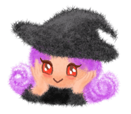 Fluffy balls (4) Halloween sticker #8337370