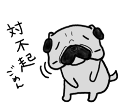taiwanese langage pug sticker #8337638