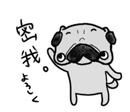 taiwanese langage pug sticker #8337642