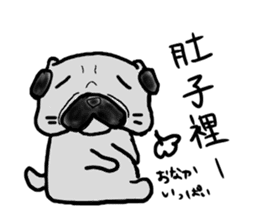 taiwanese langage pug sticker #8337650