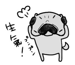 taiwanese langage pug sticker #8337656