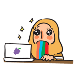 Grumpy Hijabi sticker #8339446