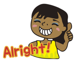 Hawaiian girl English Ver sticker #8339592