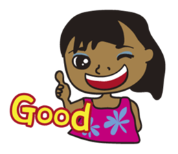 Hawaiian girl English Ver sticker #8339593