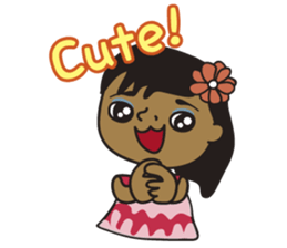 Hawaiian girl English Ver sticker #8339596