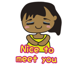 Hawaiian girl English Ver sticker #8339598