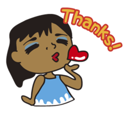 Hawaiian girl English Ver sticker #8339603