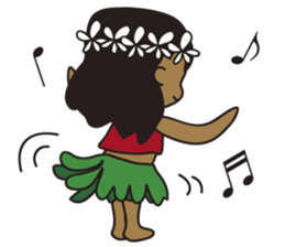 Hawaiian girl English Ver sticker #8339607