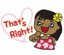 Hawaiian girl English Ver sticker #8339608