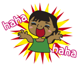 Hawaiian girl English Ver sticker #8339609