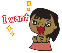 Hawaiian girl English Ver sticker #8339610