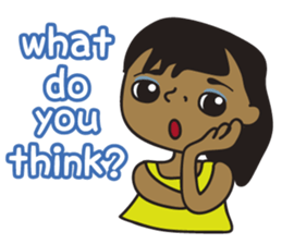 Hawaiian girl English Ver sticker #8339614