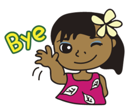 Hawaiian girl English Ver sticker #8339624