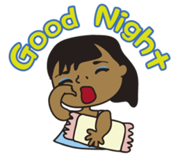 Hawaiian girl English Ver sticker #8339626