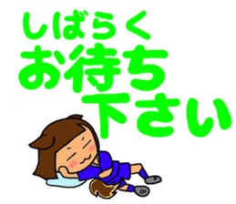 Soccer girl sticker #8340231