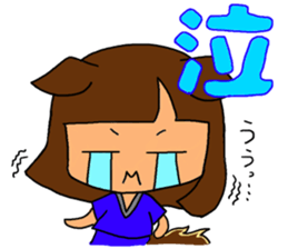 Soccer girl sticker #8340242