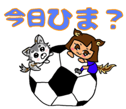 Soccer girl sticker #8340255